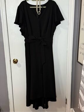 Lane Bryant Lena High-Low Black Midi Dress